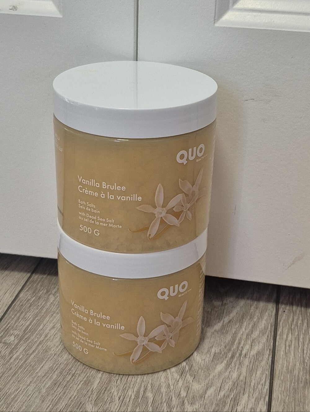 2x Quo Beauty Vanilla Brulee Bath Salts With Dead Sea Salts Enriched With Vitami